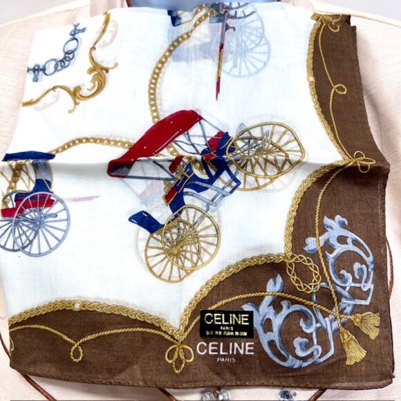 New Celine Paris MiniScarf/Handker cotton 19